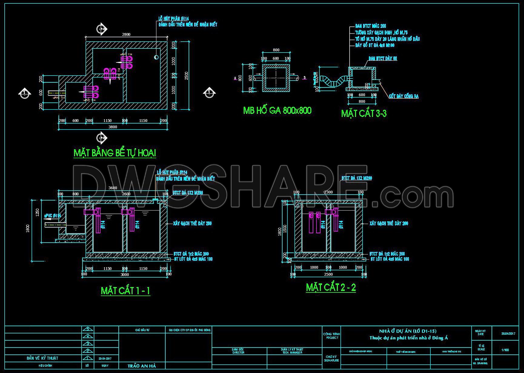 139. CAD drawings detailing the design of water supply and drainage systems for a 3-story townhouse (3)