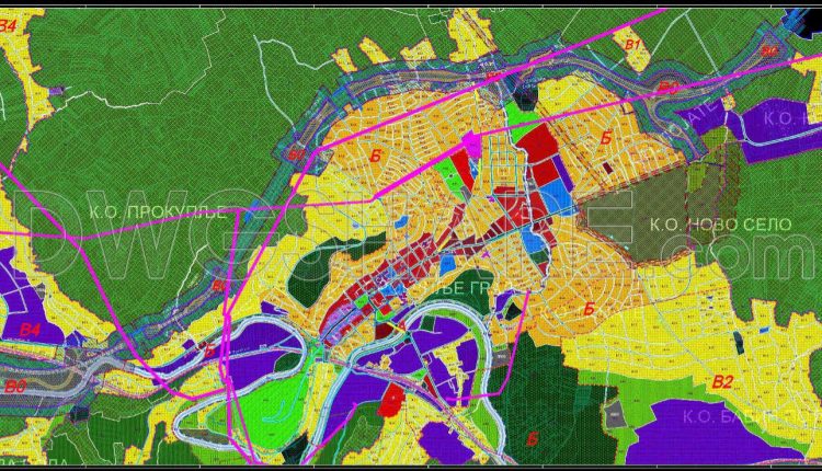 143. Drawing of Plan Boundary and Boundary of the Planned Construction Area with Predominant Land Use (2)