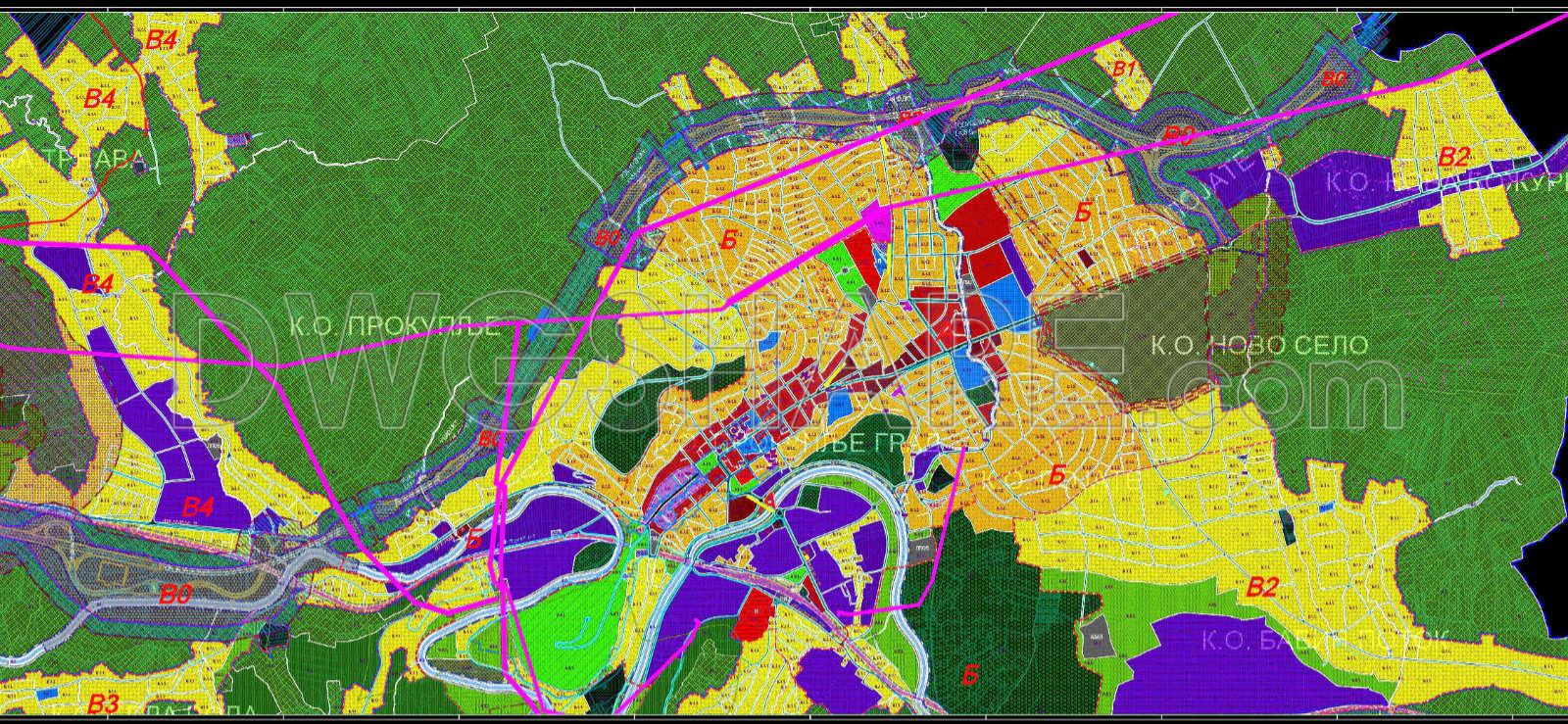 143. Drawing of Plan Boundary and Boundary of the Planned Construction Area with Predominant Land Use (1)