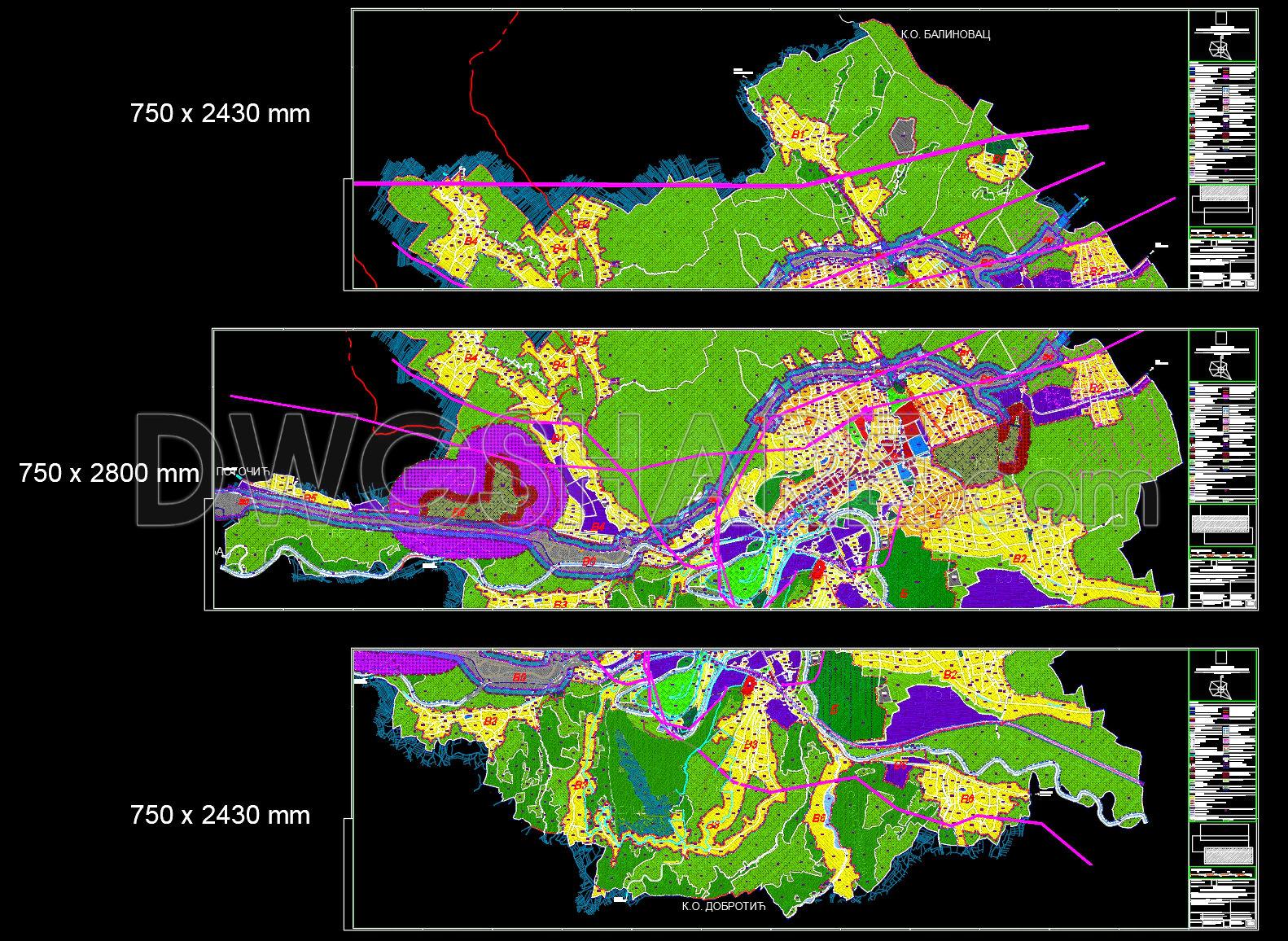 143. Drawing of Plan Boundary and Boundary of the Planned Construction Area with Predominant Land Use (2)