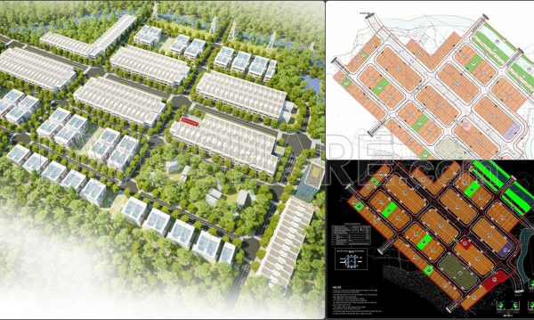 155. Download Detailed Construction Planning (1500) – Model Residential Area Cad Drawing