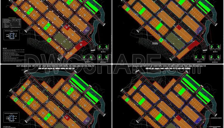 155. Download Detailed Construction Planning (1502) – Model Residential Area Cad Drawing
