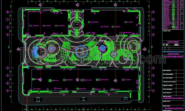 169. Free Download – Cad Drawings Of Green Landscape Design For Residential And Commercial Mixed-use Area