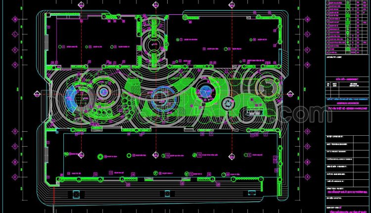 169. Free Download – Cad Drawings Of Green Landscape Design For Residential And Commercial Mixed-use Area