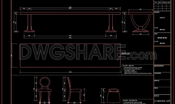 8 months ago
                

                
             215189. Free Download – Dining Table and Chair CAD Drawings with Detailed Specifications