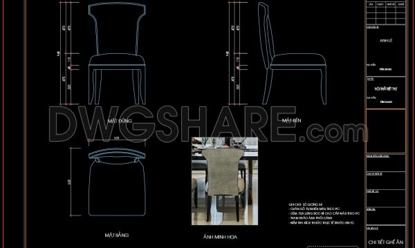 8 months ago
                

                
             215191. Detailed Dining Chair CAD Drawing – Free Download with Dimensions