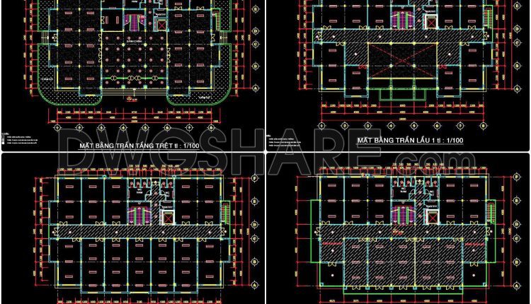194. Free Download CAD Drawings of Ceiling and Lighting Layout for Building Design (1)
