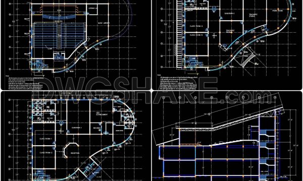 22. Free Download Architectural CAD Drawings of a Music School