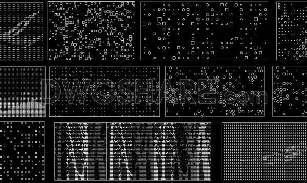 244. Free Download Perforated Panel CAD Drawing