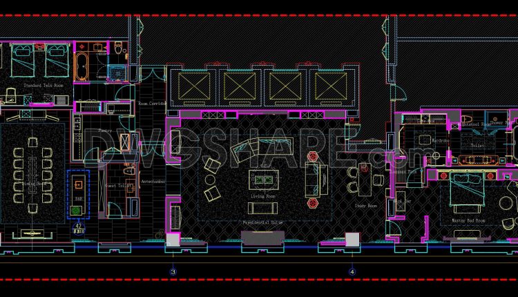 27. Free Download Of The Interior Layout Floor Plan For The Presidential Suite At Doubletree Hotel