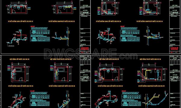 8 months ago
                

                
             772308. CAD drawings detailing the design of water supply and drainage systems for a 6-story townhouse