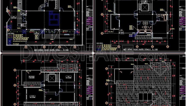 311.-cad-drawings-detailing-the-design-of-water-supply-and-drainage-systems-for-a-2-story-townhouse-1