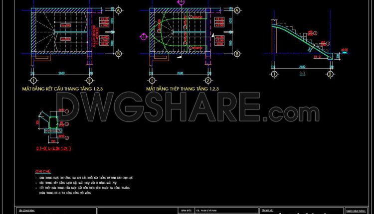 344. Free Download of Structural CAD Drawings for 5.7m x 8.5m Reinforced Concrete Townhouse (1)