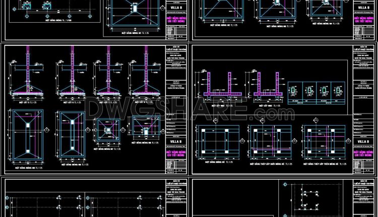 346. Free Download of Structural CAD Drawings for 20m x 25m Reinforced Concrete Townhouse (1)