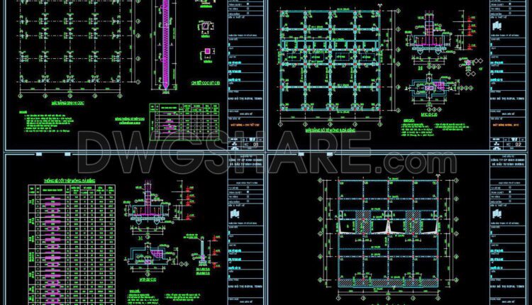 348. Free Download of Structural CAD Drawings for 20m x 20m Reinforced Concrete Townhouse (5)