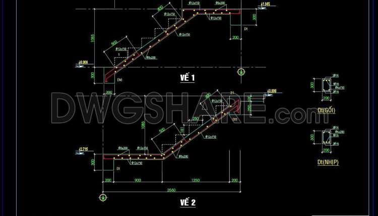 349. Free Download of Structural CAD Drawings for 7.4m x 17.1m Reinforced Concrete Townhouse (1)