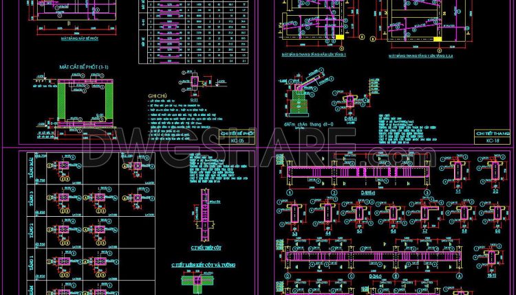 351. Free Download of Structural CAD Drawings for 8.7m x 10.7m Reinforced Concrete Townhouse (2)