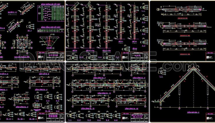 352. Free Download of Structural CAD Drawings for 13.3m x 14.8m Reinforced Concrete Townhouse (3)