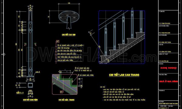 9 months ago
                

                
             672361. Free CAD Drawings of Wooden Stairs and Railing Construction Details