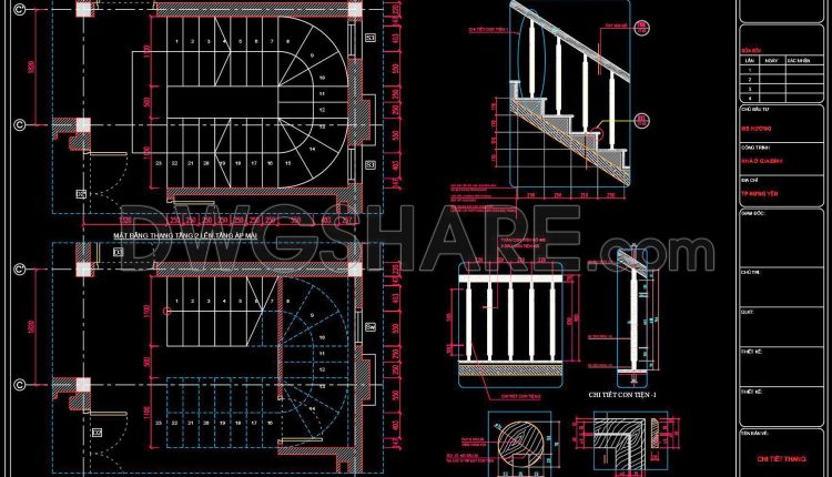 366. Download Detailed CAD Staircase Designs for Townhouses for Free (1)