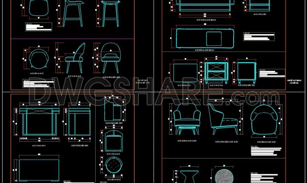 8 months ago
                

                
             1,455372. Free Download – Furniture CAD Drawings Chairs, Tables, Sofas & Kitchen Cabinets