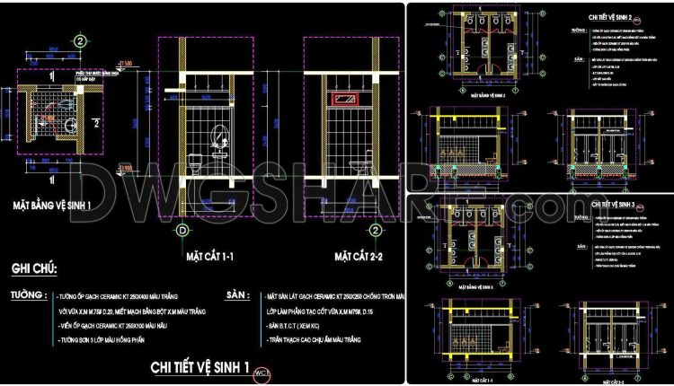 430. Download Free CAD Blocks – Public Toilet and Washroom Details (1)