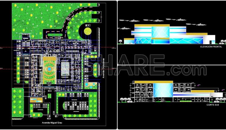 45. Free Download Oncology Hospital Architectural Autocad Dwg Drawings (1)