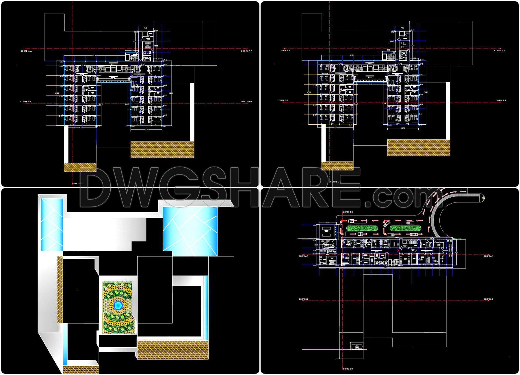 45. Free Download Oncology Hospital Architectural Autocad Dwg Drawings (2)