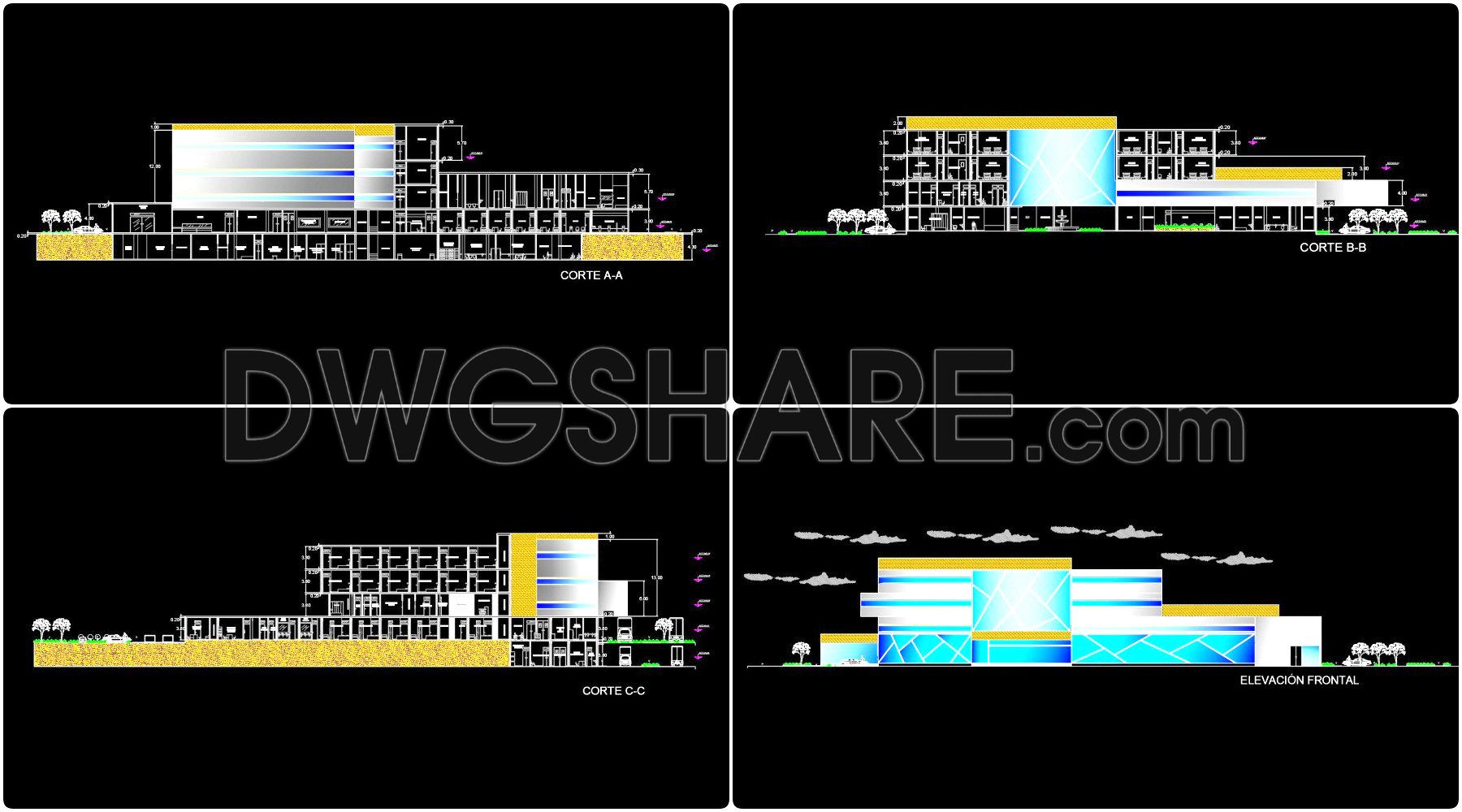 45. Free Download Oncology Hospital Architectural Autocad Dwg Drawings (3)