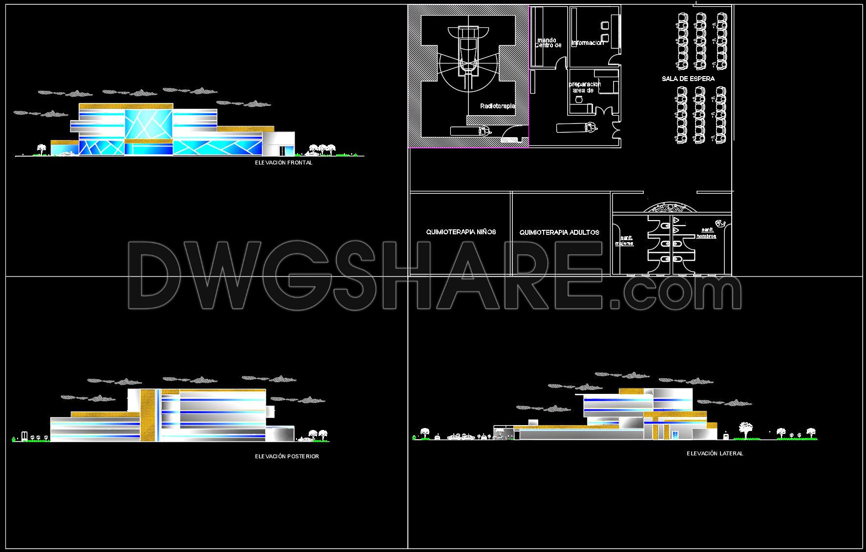 45. Free Download Oncology Hospital Architectural Autocad Dwg Drawings (4)