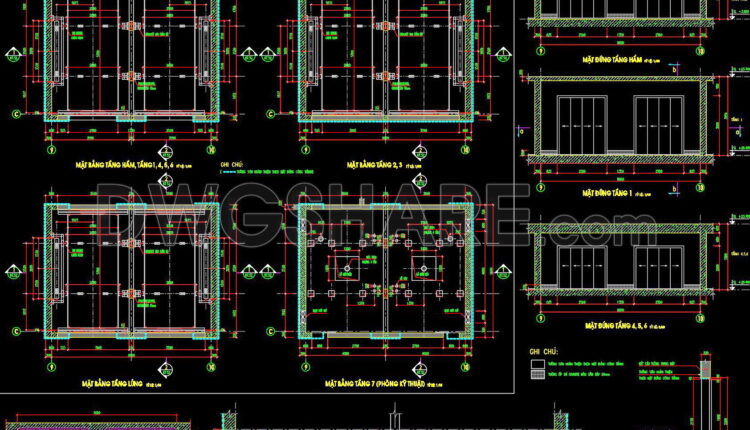 458. Download free detailed CAD drawings of elevators and car lifts (2)
