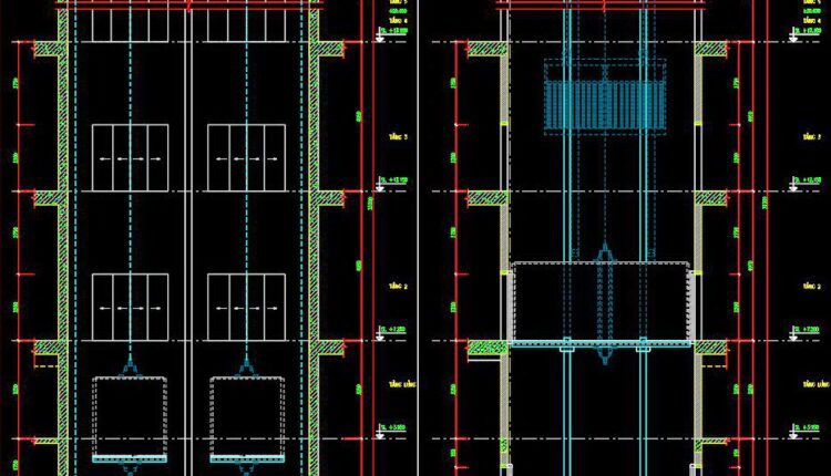 458. Download free detailed CAD drawings of elevators and car lifts (1)