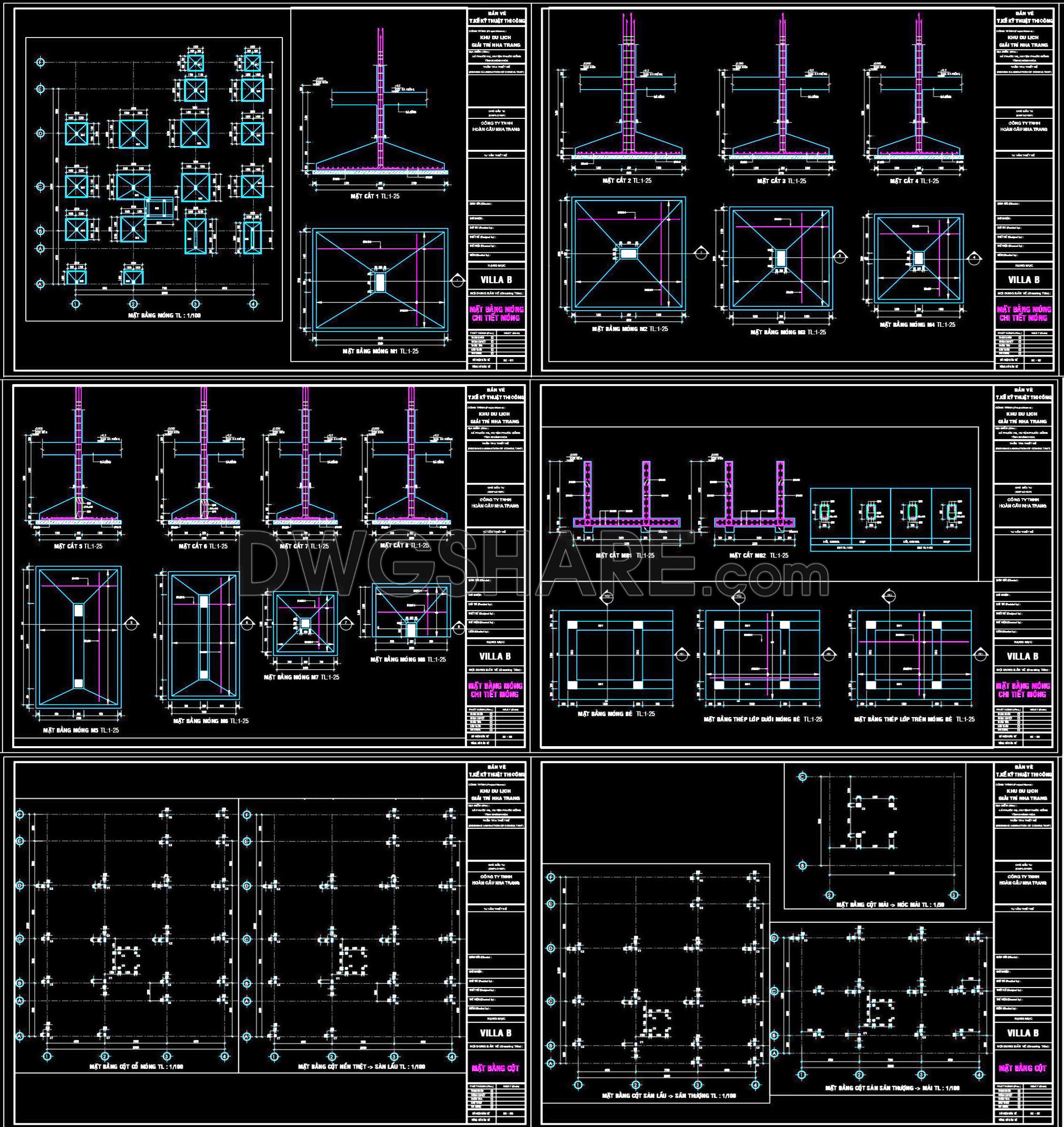 458. Free Download Of Structural Cad Drawings For 20m X 25m Reinforced Concrete Townhouse (3)