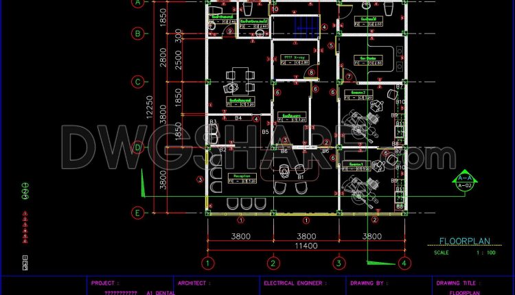 46. Free Download A1 Dental Clinic Floor Plan CAD Drawing (1)