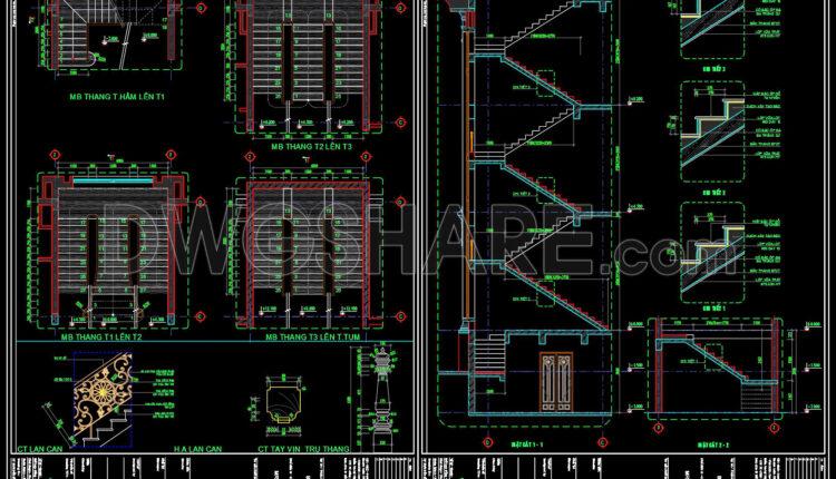 460.-download-detailed-cad-staircase-designs-for-townhouses-for-free
