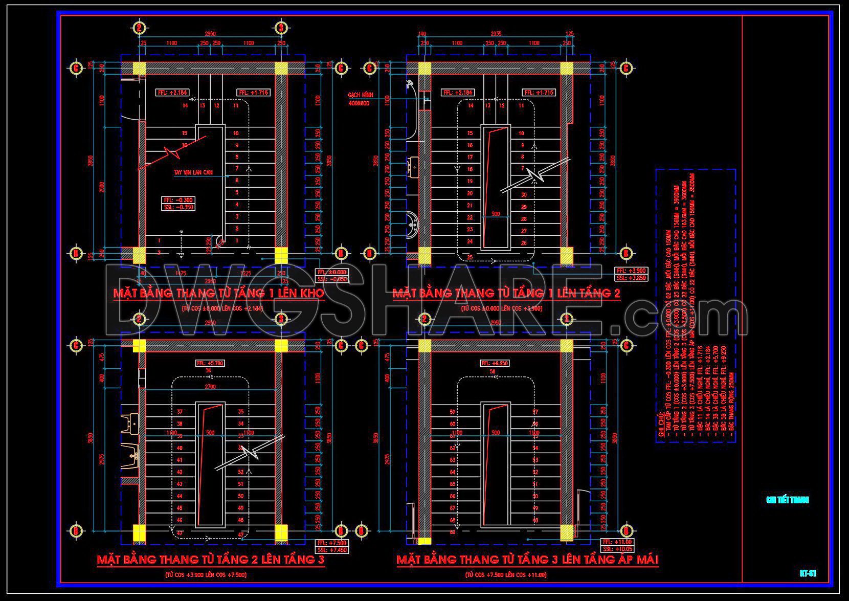 464. Download Detailed CAD Staircase Designs for Townhouses for Free (1)
