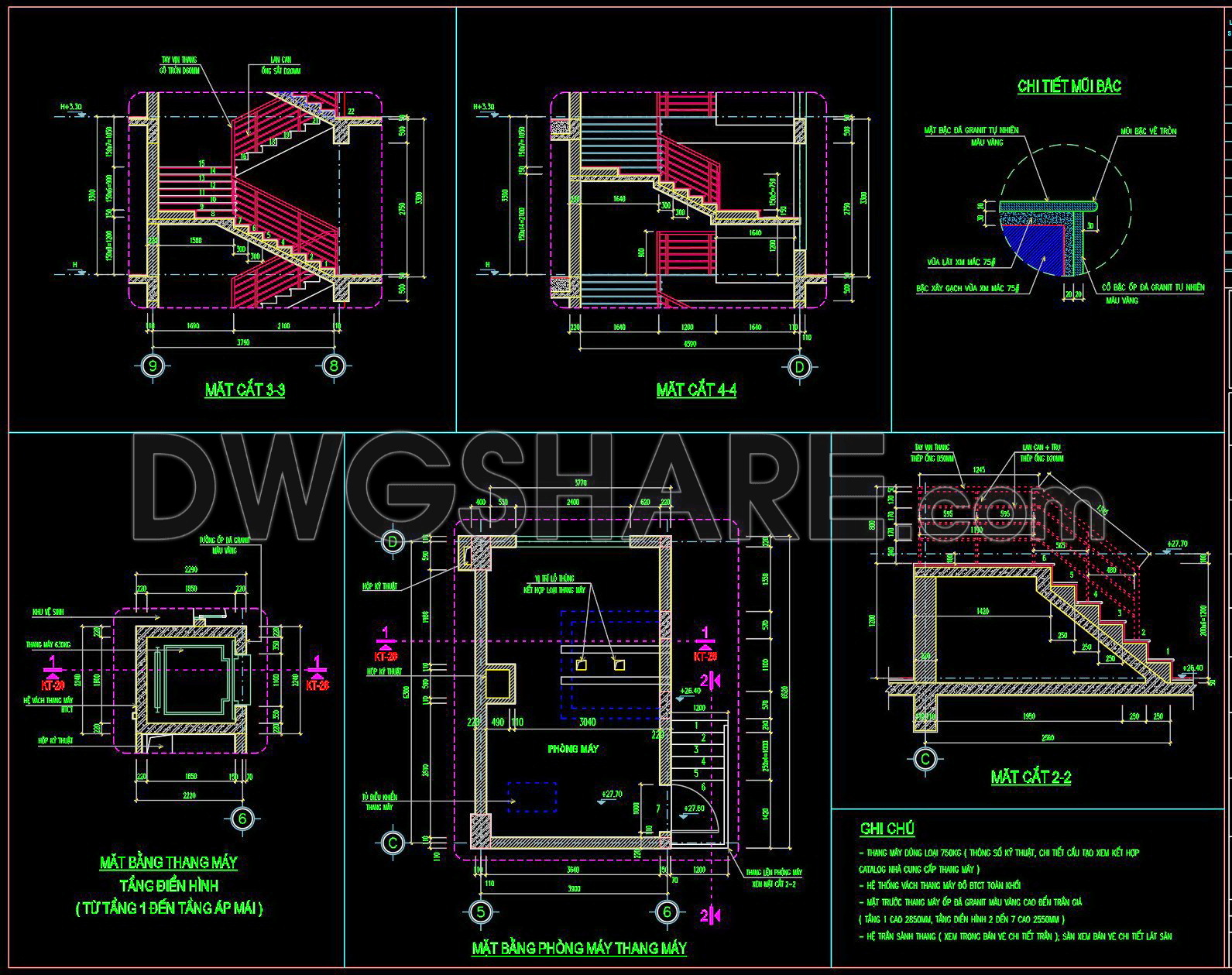 465. Download Detailed CAD Staircase Designs for Townhouses for Free (2)