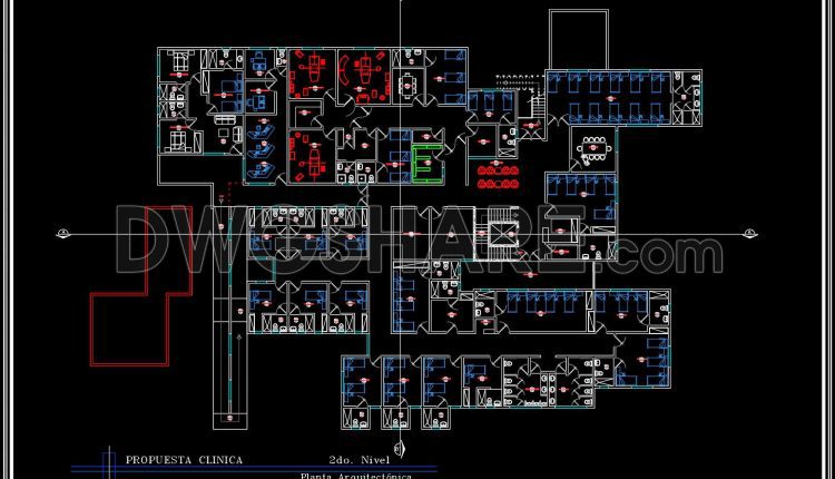 47. Second Floor Cad Drawing – General Internal Medicine Clinic (free Download)