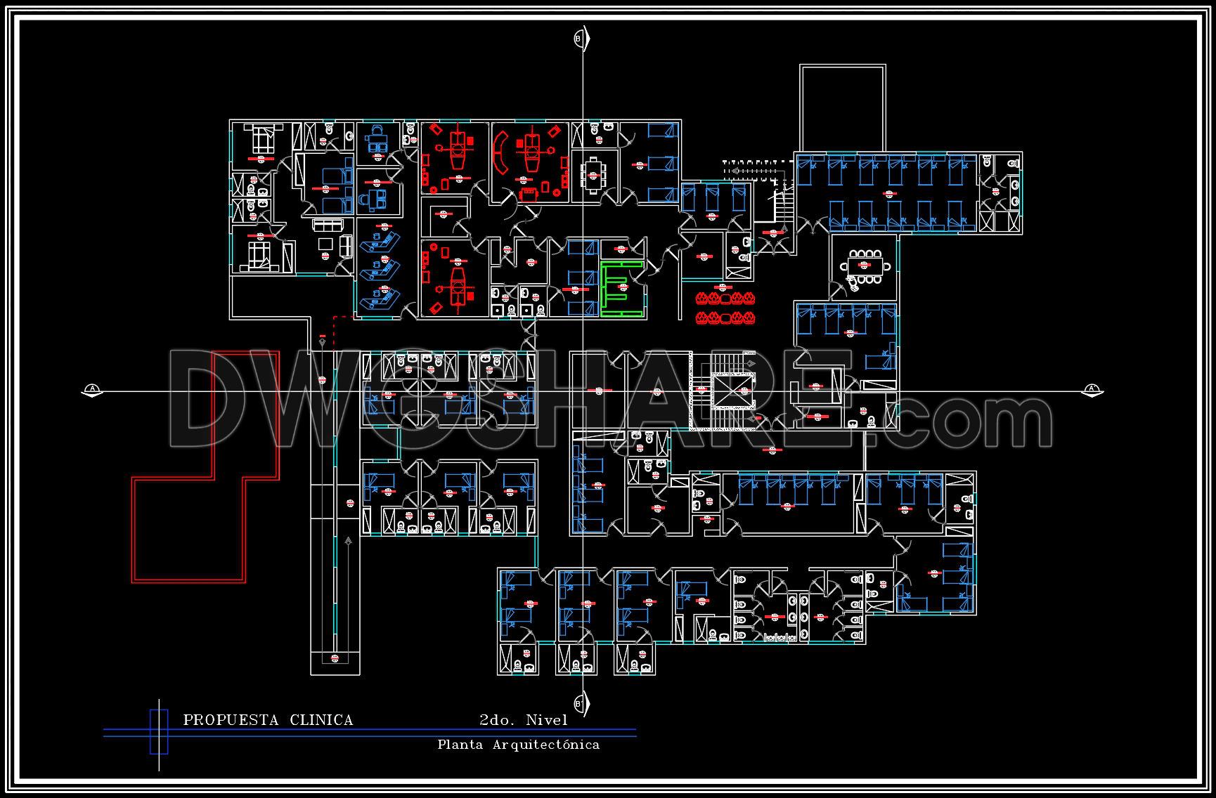47. Second Floor Cad Drawing – General Internal Medicine Clinic (free Download)