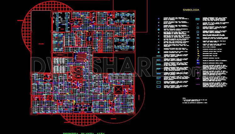 50. Download free CAD DWG drawings of hospital interior lighting system (3)