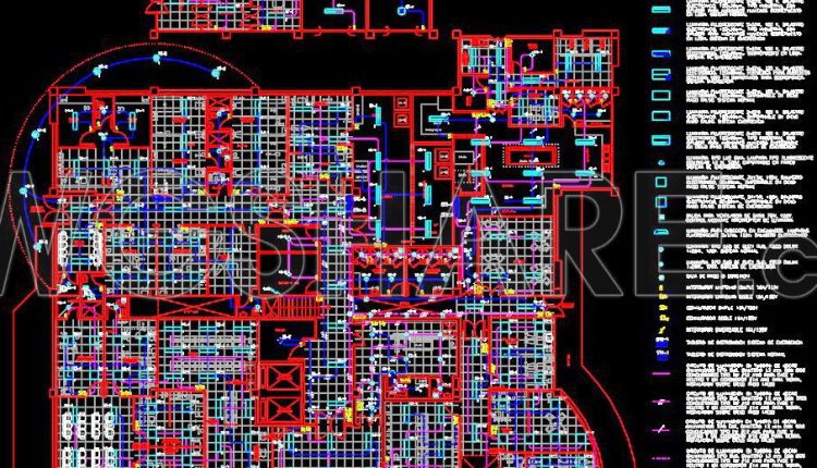 50. Download free CAD DWG drawings of hospital interior lighting system (2)