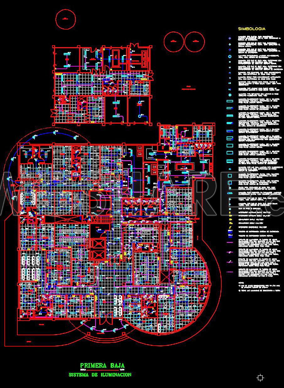 50. Download free CAD DWG drawings of hospital interior lighting system (3)