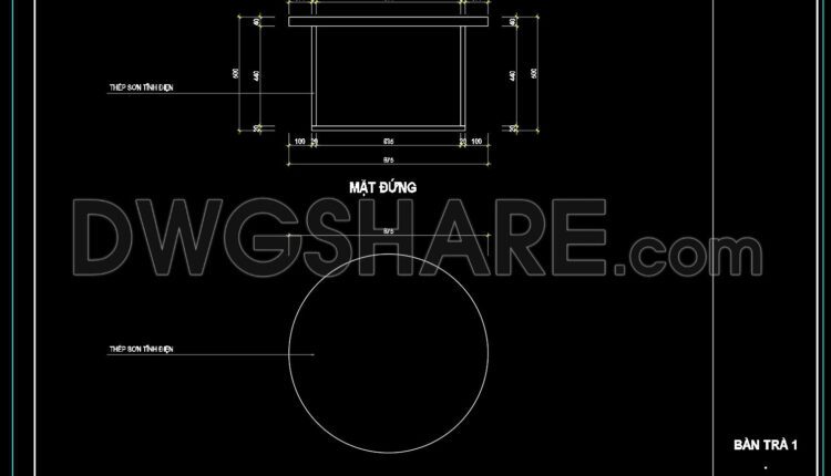 52. Download Free CAD Files of Living Room Coffee Table Details (1)