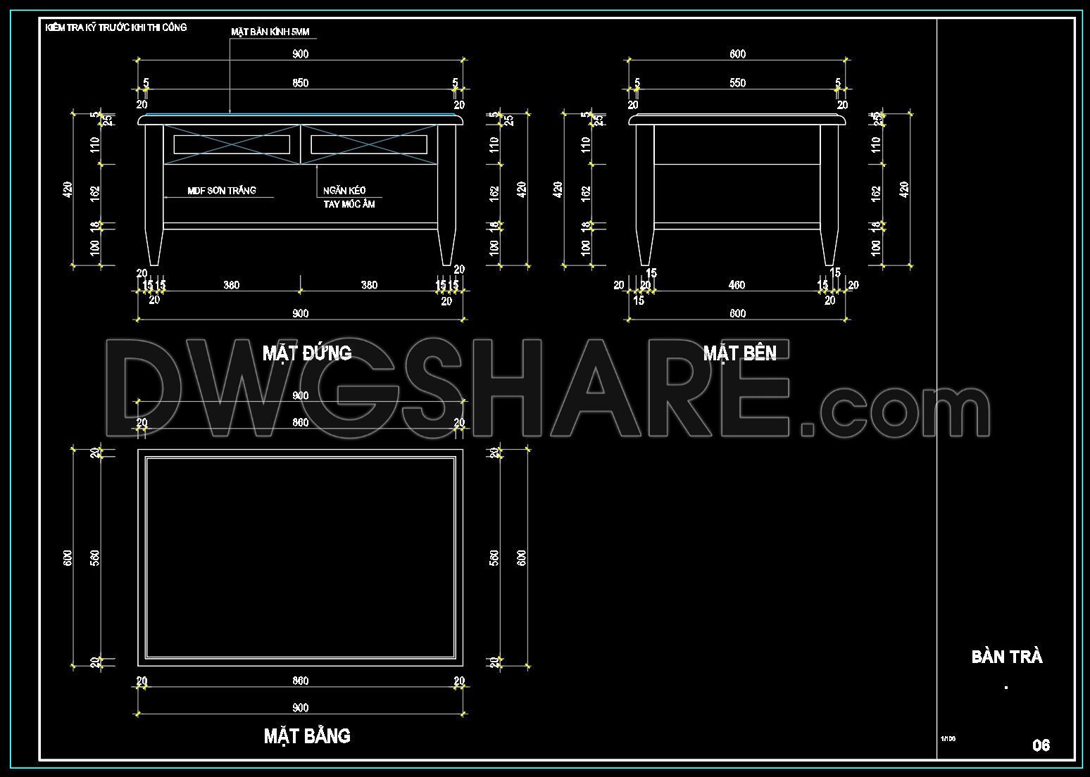 53. Get Free CAD Drawings of Coffee Table Construction Details (1)