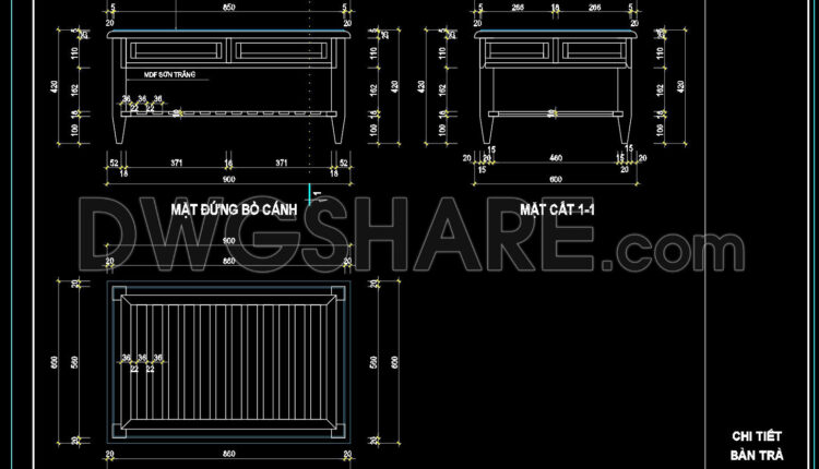 54. Free download of CAD drawings for living room coffee table details (1)