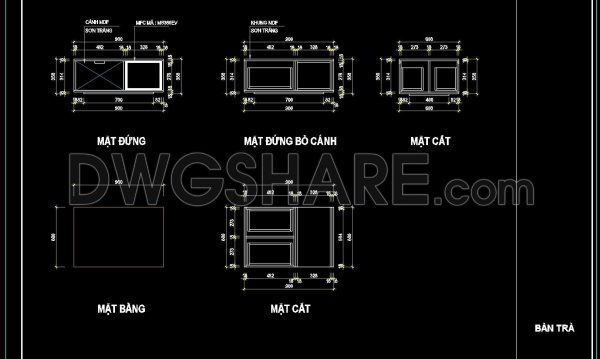 56. Free CAD Coffee Table Detail Drawings for Living Room Use