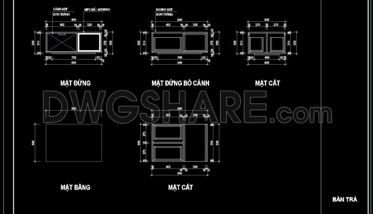 56. Free CAD Coffee Table Detail Drawings for Living Room Use (1)