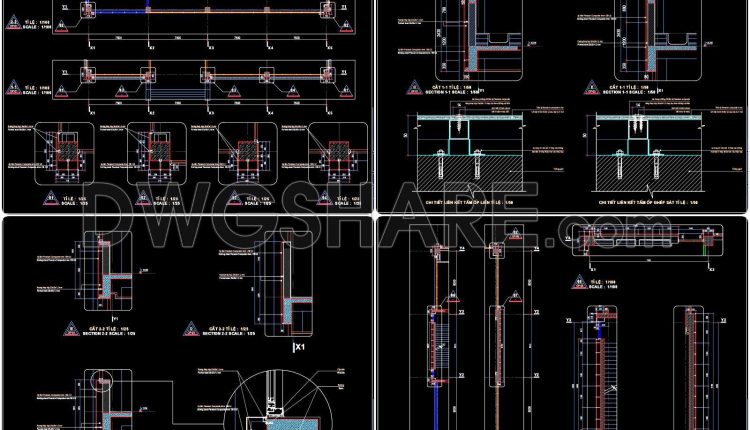 573. Download Free Detailed CAD Drawing of Entrance Canopy Clad with FlexalumComposte Alloy Panels (1)