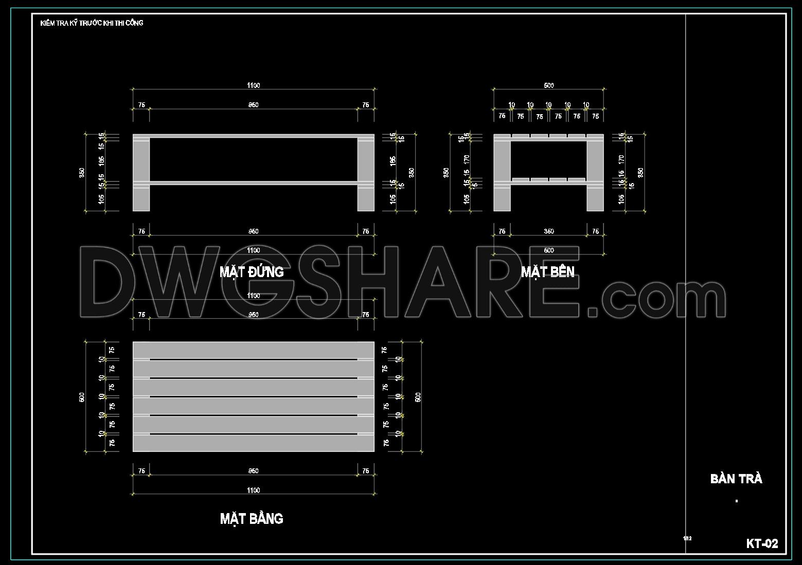 59. Free Download – CAD Detail Drawings of Living Room Coffee Tables (1)