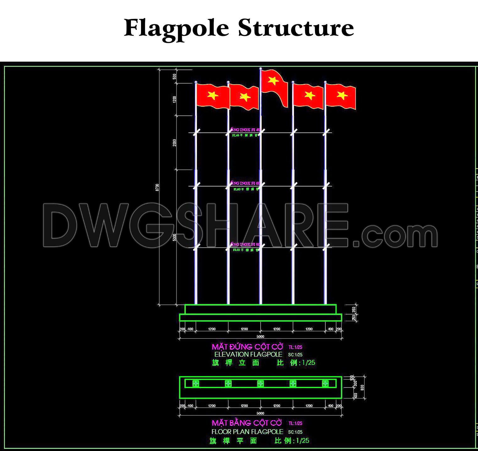 65. Flagpole Structure